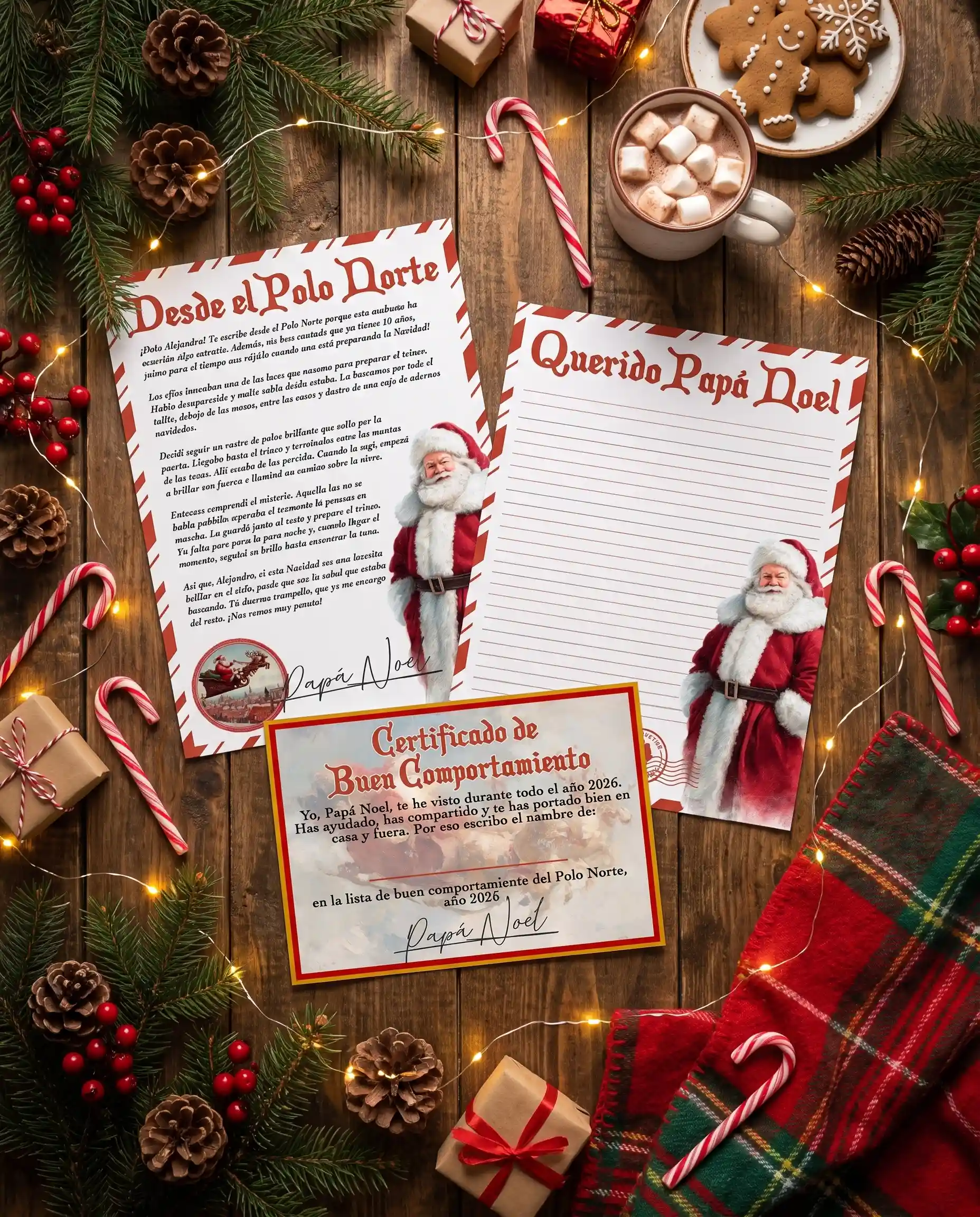 Carta de Navidad descargable personalizada con su certificado oficial