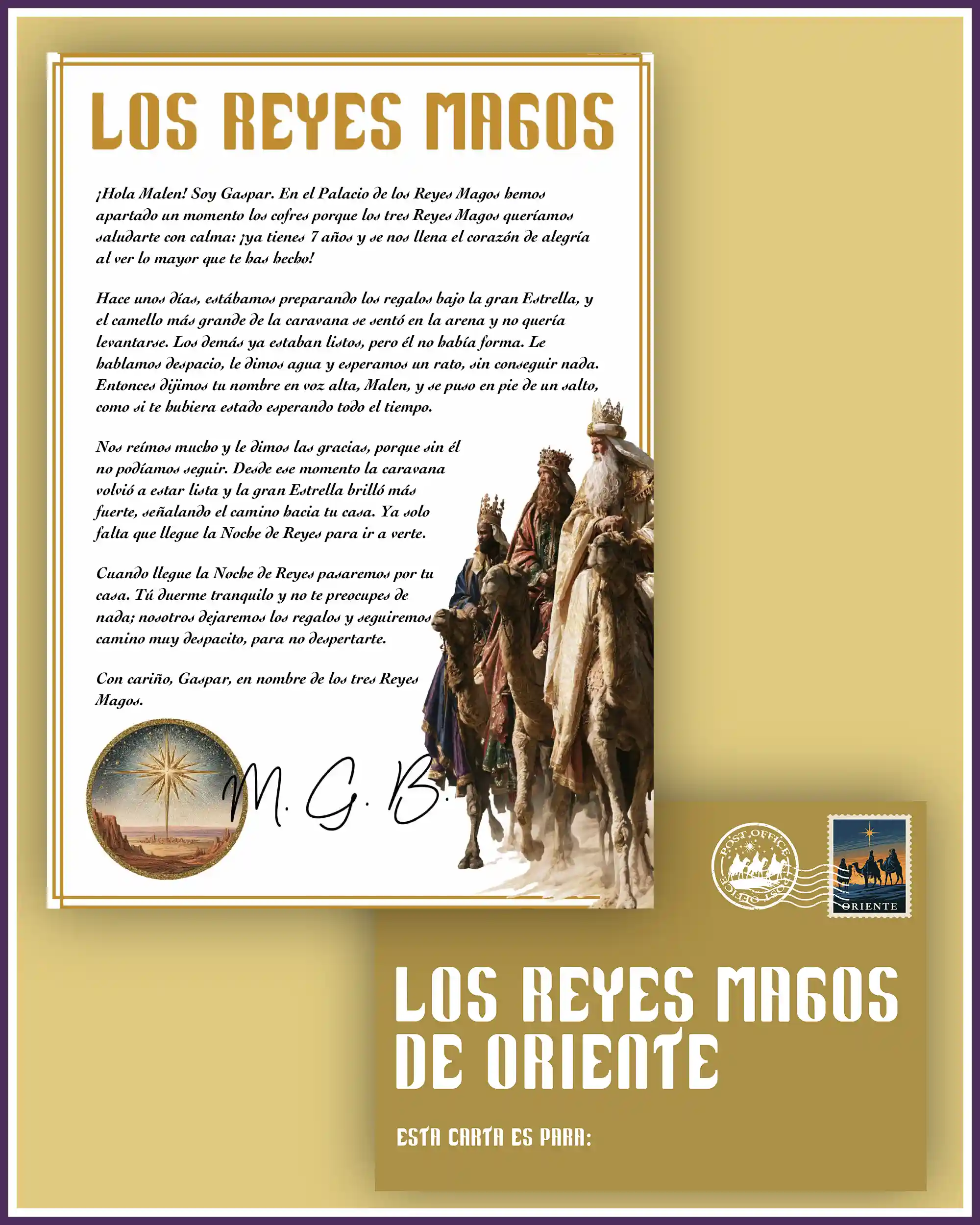 Carta Personalizada Reyes Magos - Castellano - Imagen 4